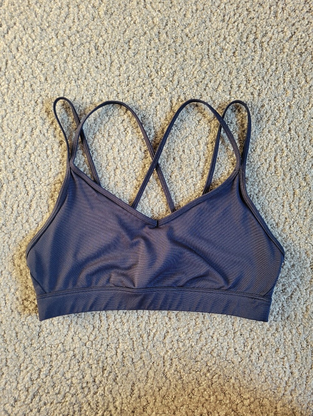 Old Navy Active Women's Strappy Sports Bra Gray Low Impact Workout